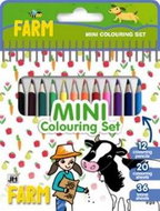 Mini notebook with crayons Farm - Colouring Book