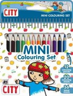 Mini notebook with crayons City - Colouring Book