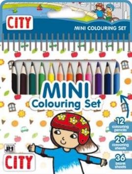 Mini notebook with crayons City - Colouring Book - Main image