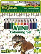 Mini notebook with crayons Dinosaurs - Colouring Book