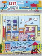 Water colouring book with brush City - Colouring Book
