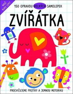 Zvířátka 150 opravdu velkých samolepek: Procvičujeme prstíky a jemnou motoriku - Kniha