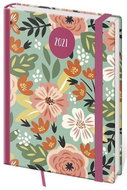 Diary 2021 daily A5 Vario - Flowers with rubber band - Planner