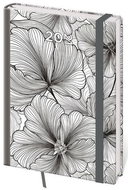 Diary 2021 daily A5 Vario - Leaves with rubber band - Planner