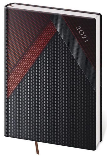 Diary 2021 daily A5 Vario - Black design - Planner - Main image