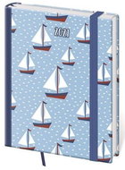 Diary 2021 daily B6 Vario - Marine with rubber band - Planner