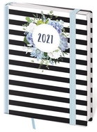 Diary 2021 daily B6 Vario - Vintage with rubber band - Planner