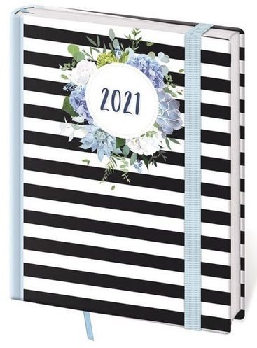 Diary 2021 daily B6 Vario - Vintage with rubber band - Planner - Main image