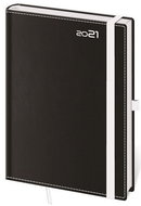 Diary 2021 weekly A5 Black &amp; White with a loop on the pen - Planner