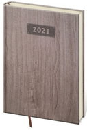Diary 2021 weekly A5 Wood - dark brown - Planner