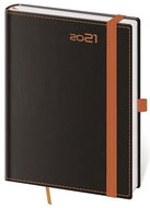 Diary 2021 weekly B6 Black Orange with a loop on the pen - Planner