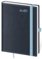 Diary 2021 weekly B6 Double Blue with a loop on the pen - Planner