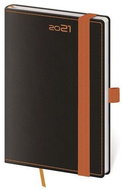 Diary 2021 weekly pocket Black Orange with a loop on the pen - Planner