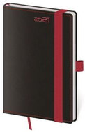 Diary 2021 weekly pocket Black Red with a loop on the pen - Planner