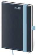 Diary 2021 weekly pocket Double Blue with a loop on the pen - Planner
