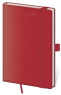 Diary 2021 weekly pocket Double Red with a loop on the pen - Planner