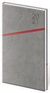 Diary 2021 weekly pocket Grife - gray / red - Planner