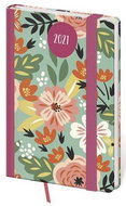 Diary 2021 weekly pocket Vario - Flowers with rubber band - Planner