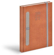 Diary 2021 D801 PU brown / gray - on pen - Planner
