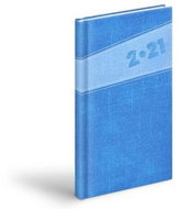 Diary 2021 T806 PU dark blue / light blue 90x170 mm - Planner