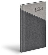 Diary 2021 T806 PU gray / black 90x170 mm - Planner