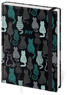 Diary 2021 A5 LYRA daily with rubber band L355 Cats - Planner