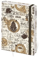 Diary 2021 A6 LYRA weekly with rubber band L375 Coffee - Planner