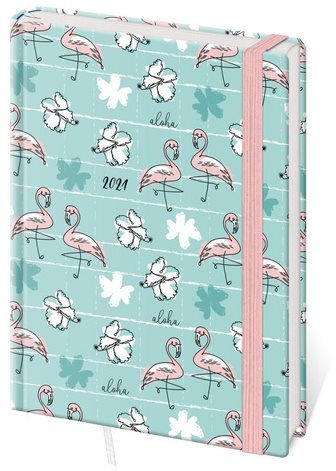 Diary 2021 A6 LYRA weekly with rubber band L380 Flamingo Main image Diary 2021 A6 LYRA weekly with rubber band L380 Flamingo - Planner - Main image