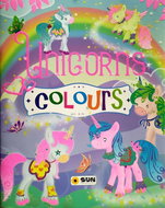 Unicorns colours: barevné s glitry - Omalovánky