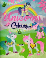 Unicorns colours: barevné s glitry - Omalovánky
