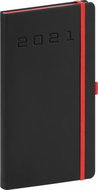 Pocket diary Nox 2021, black-red - Planner