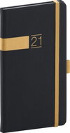 Pocket diary Twill 2021, black-gold - Planner