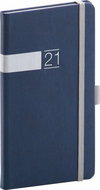 Pocket diary Twill 2021, blue-silver - Planner