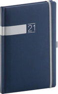 Weekly diary Twill 2021, blue-silver, 15 × 21 cm - Planner