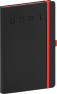 Weekly diary Nox 2021, black-red, 15 × 21 cm - Planner
