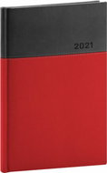 Weekly diary Dado 2021, red-black, 15 × 21 cm - Planner