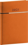 Weekly diary Tomy 2021, orange-black, 15 × 21 cm - Planner