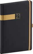 Weekly diary Twill 2021, black-gold, 15 × 21 cm - Planner