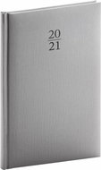 Weekly diary Capys 2021, silver, 15 × 21 cm - Planner