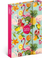 Weekly magnetic diary Flamingos 2021, 11 x 16 cm - Planner