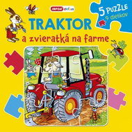 Traktor a zvieratká na farme: 5 puzzle 9 dielikov - Kniha