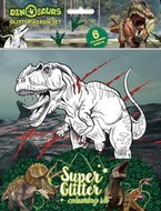Glitter colouring Book Dinosaurs - Colouring Book