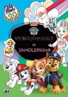 Coloring page Paw Patrol with stickers - Colouring Book