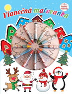 Vianočná maľovanka + 12 farebných voskoviek - Kniha