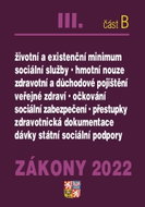 Zákony III/2022 část B – Pojištění, sociální služby - Kniha