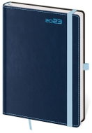 Diář 2023 denní A5 Double Blue s poutkem na propisku - Diář
