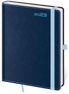 Diář 2023 týdenní B6 Double Blue s poutkem na propisku - Diář