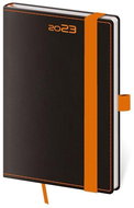 Diář 2023 týdenní kapesní Black Orange s poutkem na propisku - Diář
