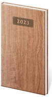 Diář 2023 týdenní kapesní Wood - světle hnědá - Diář