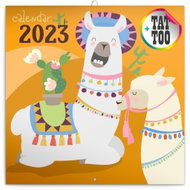 Poznámkový kalendář Šťastné lamy 2023 - nástěnný kalendář - Nástěnný kalendář